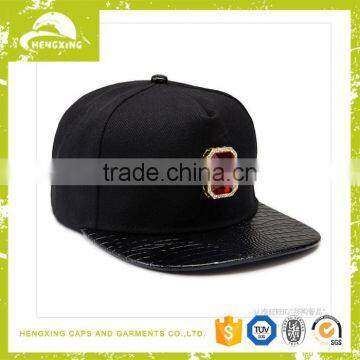 Snakeskin Python Leather Snapback Bulk Plain Snapback High Quality Blank Snapback Hats photo-3