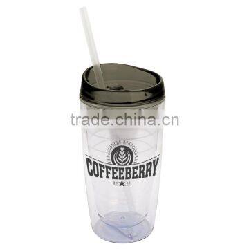 15 oz Double Wall Insulated Acrylic Tumbler - BPA-free, Has a Crack Resistant Polypropylene Straw and Comes With Your Logo photo-4