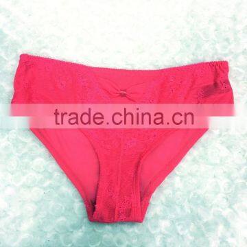 Lace Top See Through Polymide Bra and Panty Brief Shantou Quality Underwear Sanhui photo-3