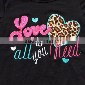 2016 Baby Girl Clothes Spring Outfits "love is All You Need" Leopard Heart Aztec Pant With Matching Headband Set photo-5
