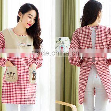 Home Long - Sleeved Home Outside the Custom - Made Cotton Gowns Adult Advertising Promotions Coffee Shop Manufacturers Wholesale photo-4