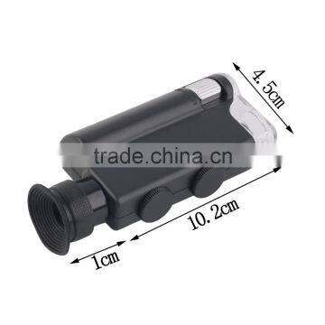 Pocket Microscope 200-240X Lighted Portable Magnifier LED UV Light Handheld photo-3
