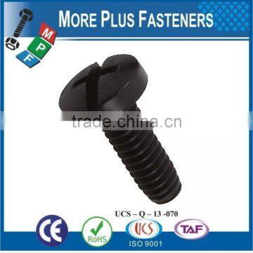 Made in Taiwan Black Nylon Combination Phillips Slotted Drive Polycarbonated Stainless Steel Binding Head Machine Screw photo-2
