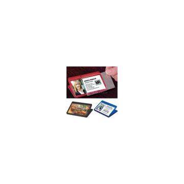Promotional Power Clip - Translucent Blue - Business card magnetic clip, blank.