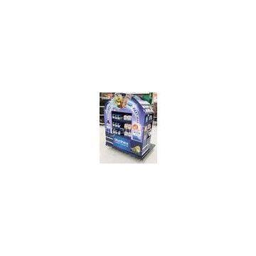 Advertising POP Cardboard Display Shelf , Floor retail Display