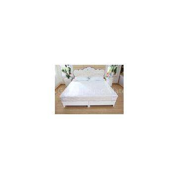 White Cotton Twin Mattress Cover Waterproof / Organic Mattress Cover