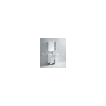 60 inch white bathroom vanity single sink Aluminium handles , Square Shape wall mounted bathroom cab