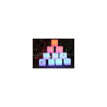 Waterproof LED ottoman cube Glow Chair with huge capacity rechargeable lithium battery