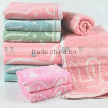 Wholesale cotton terry jacquard bath towels