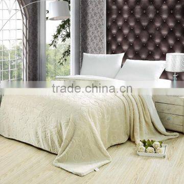 Large Pattern Variety of Colours Double Layers Embossed Flannel Blanket photo-4
