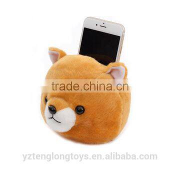 New design plush animal microbeads soft flexible phone holder