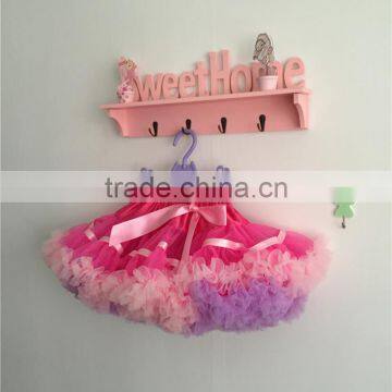 MOQ 1PCS Wine Color Puffy Skirts Gilrs Boutique Clothing photo-3