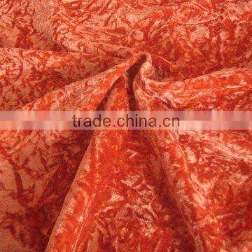 100% Polyester Woven Velvet Fabric with crushed