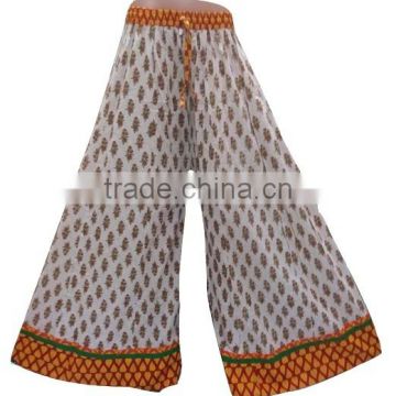 Latest Fashion Cotton Printed Palazzo Trousers For Girls