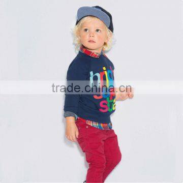 Casual spring autumn boy long sleeve kids t-shirt black