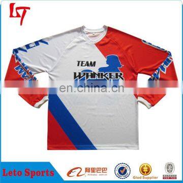 Blank sublimation custom vigorous motor racing jersey /pullover auto racing team wear