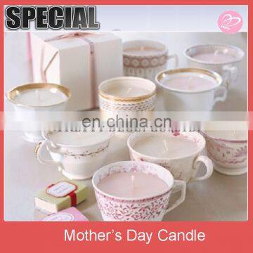 Cup style candle for Mother's Day favor