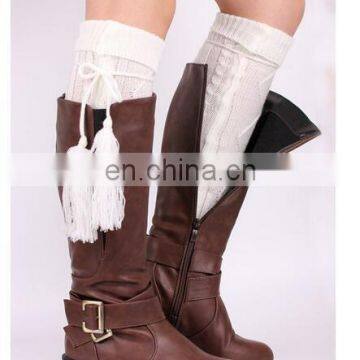 Christmas Wool Thick Socks Hand Knitted Warm Twist Leg Warmers