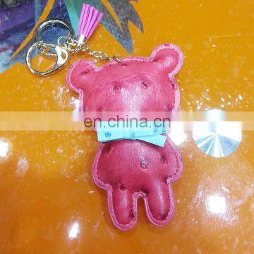 Handmade Leather Keychain Car Animal Key Chain Women Bag Charm Pendant Bag Accessories photo-5