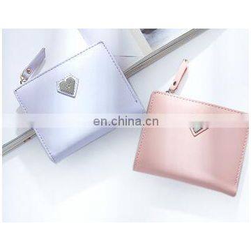 New Sweet Heart Women Wallet Short Design PU Leather Coin Purse Fashion PU Leather Money Wallet Card Holder