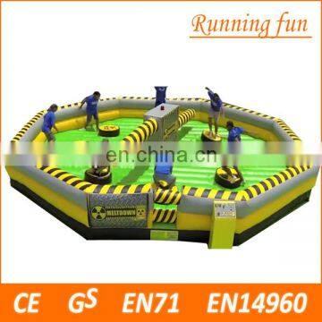 2017 best sell Inflatable battle game wipeout, Inflatable challenge sports game