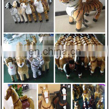 HI CE hot sale mechanical animal ,ride on horse toy pony on wheels