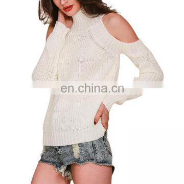 Sweater Women 2017 Blank Custom Latest Bare Shoulder Design Ladies Sweater