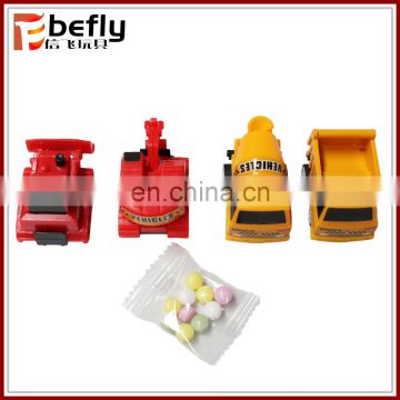 Mini construction truck set pull back capsule toy with candy