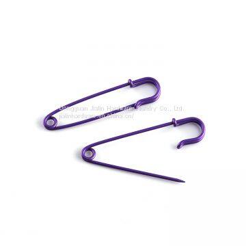 Simple style violet safety pin great for lady sweater decoration 2.0mm*76mm