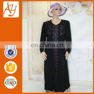 Arabic front middle zipper abaya kaftan designs