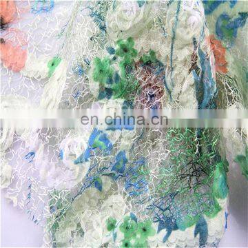 2017 Top Selling French 3D Flower Digital Printed Lace Fabric photo-4