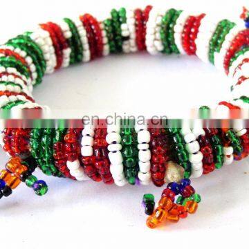 Belly Dance Bangles / Afghani Bangles / Pearl Beaded Bangles / Bohemian Jewelry / Christmas Gift / Gift for Her/ Vintage Bangles photo-6