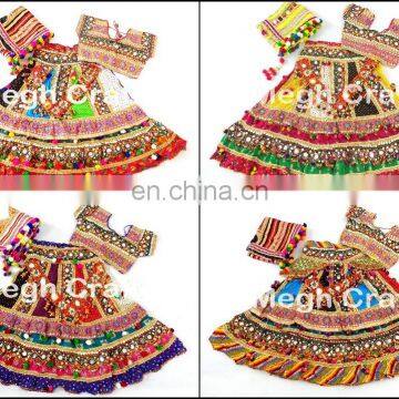 Indian embroidered Cotton Lehenga Choli- Ethnic rabari Work Chaniya Choli- Gypsy kutch embroidery Lehenga-Dandiaya Chaniya Choli