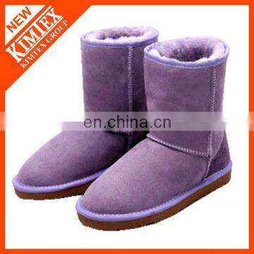 purple winter half snow boots for women