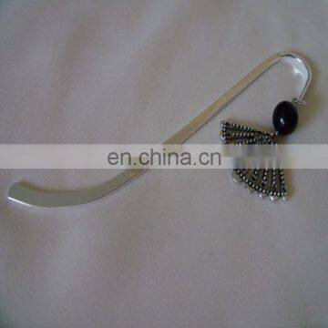 Wholesale china zinc alloy metal antique silver funny fan charm bookmark for book