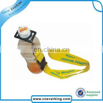 2017 Promotional custom high quality lanyards with bottle holder no minimum order