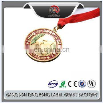 Custom Wholesale Soft Enamel Souvenir Metal Medal with Lanyard