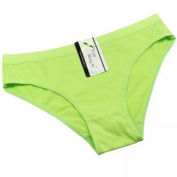 Yun Meng Ni Sexy Underwear Plain Colors Bikini Briefs Breathable Cotton Panties For Women photo-5