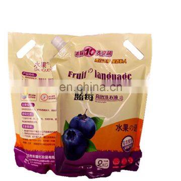OEM/ODM  Fruit language laundry detergent liquid in bag
