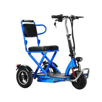 350W Foldable Brushless 3 Wheels Electric Tricycle for Passenger for Old People Electric Tricycle for Elderly photo-2