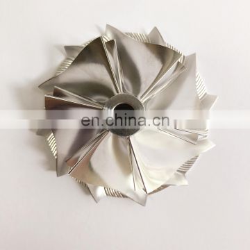 CT26 47.10/60.13mm 6+6 blades high performane Turbo aluminum 2618/milling/Billet compressor wheel