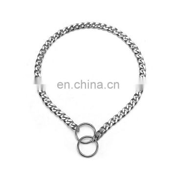 Luxury training chain flat chain p chain pet collar dog collar