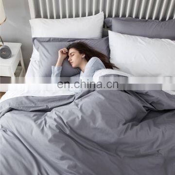 Luxury 3 Piece 200TC Grey Pillow Sham Super King Quilt Bedding Set Bed Sheets Duvet Cover photo-5