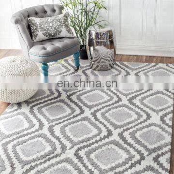 MACHINE KNITTED MICRO FIBER RUG - M502 GREY Contemporary MODERN DESIGN photo-3