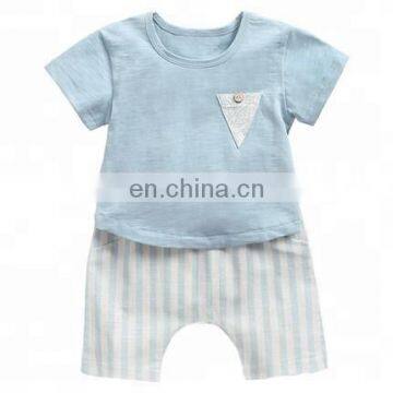 2pcs summer new fashion trend pretty bodysuit newborn baby children short sleeve shorts suit