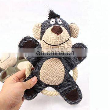 Linen Squeaky Dog Chew Toy Stuff Bite Resistant Pet Toys photo-6