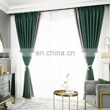 Wholesale Nordic Style Luxury Design Polyester High Shading Jacquard Solid Matching Color Custom Bedroom Hotel Sunshade Curtain photo-2