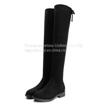 Winter crossover strap thigh-high boots woman 2020 new autumn style Fashionable, comfortable, versatile, thin leg artifact