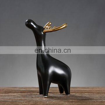 Creative cute ceramic fawn decoration children's desk decoration ornaments