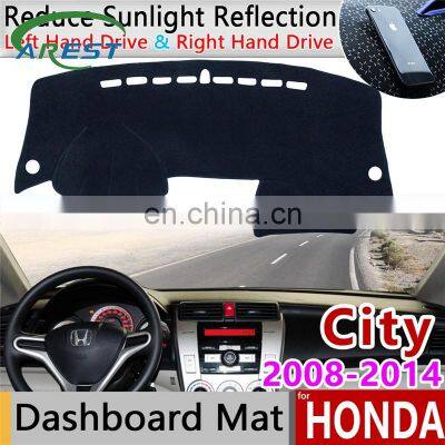 for Honda City 2008~2014 Anti-Slip Mat Dashboard Cover Pad Sunshade Dashmat Protect Carpet Accessories GM2 GM3 2009 2010 2013